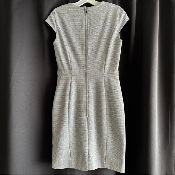 NWOT H&M Cap Sleeve Herringbone Pencil Dress - Picture 2 of 8